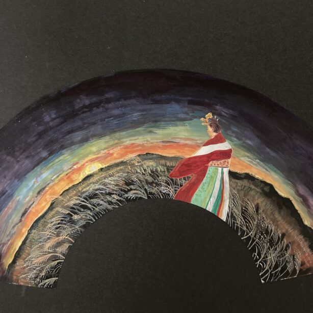 Fan Painting : Wind over the Susuki Plains of Ancient Japan